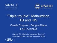 Ã¢Â€ÂœTriple troubleÃ¢Â€Â: Malnutrition, TB and HIV - CORE Group