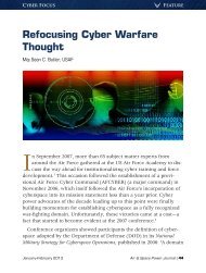 Refocusing Cyber Warfare Thought - Air & Space Power Chronicle