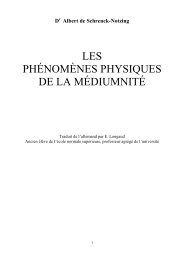 les phÃ©nomÃ¨nes physiques de la mÃ©diumnitÃ© - Centre spirite lyonnais