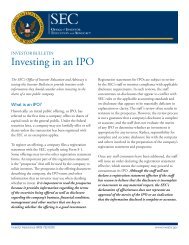 Investor Bulletin: Investing in an IPO - MemoFin.fr