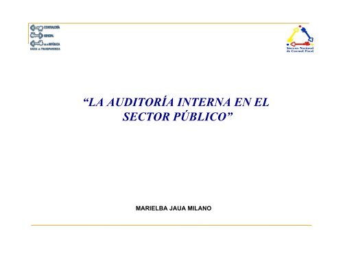 la auditoría interna en el sector público - Superintendencia Nacional ...