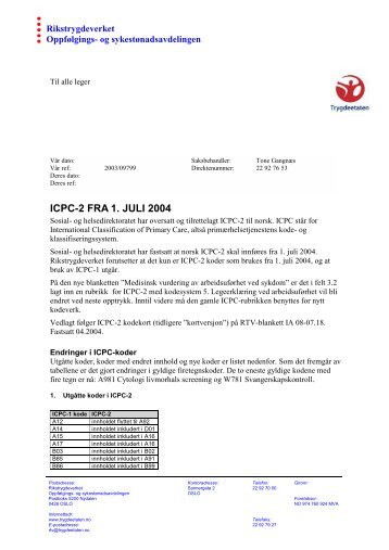 ICPC-2 FRA 1. JULI 2004 - KITHs