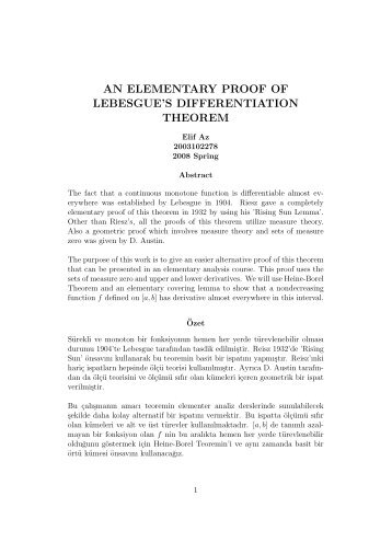 an elementary proof of lebesgue's differentiation theorem