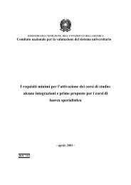 I requisiti minimi per l'attivazione dei corsi di studio: alcune ... - MIUR