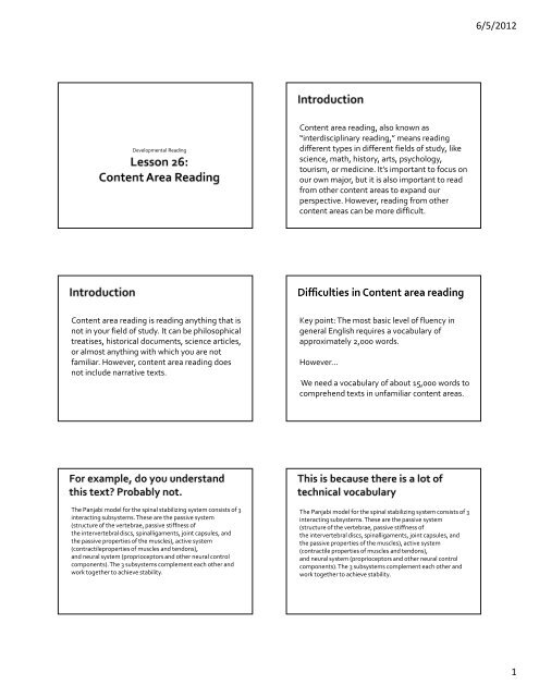 PDF handout of the 32 Powerpoints - Mark Fullmer