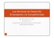 Los Servicios de Desarrollo Empresarial y la Competitividad