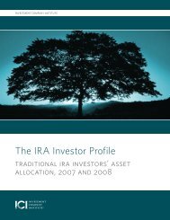 The IRA Investor Profile: Traditional IRA Investors' Asset Allocation ...