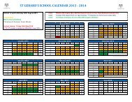 School Calendar Year to View 2013 â 2014 - St. Gerard's School