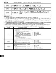 DTC C0273/13 Open in ABS Motor Relay Circuit DTC C0274/14 ...