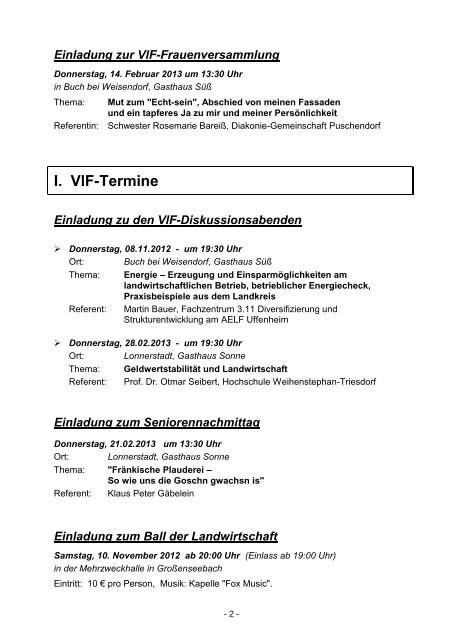 Rundbrief 2 / 2012 - Amt für Ernährung, Landwirtschaft und Forsten ...