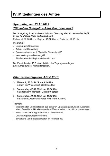 Rundbrief 2 / 2012 - Amt für Ernährung, Landwirtschaft und Forsten ...
