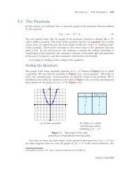 5.1 The Parabola