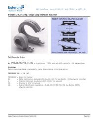 Bulletin 280: Clamp, Single Loop Vibration Isolation - Esterline