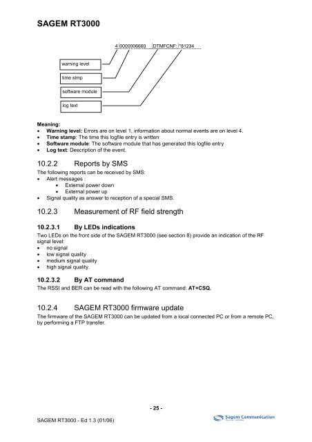 SAGEM RT3000 Fixed GSM / GPRS Gateway