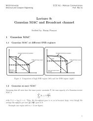 Lecture 9: Gaussian MAC and Broadcast channel - Multiuser ...