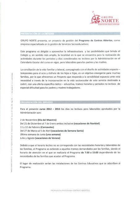 Encuesta Centros abiertos. - CEIP FRAY JUAN DE LA CRUZ