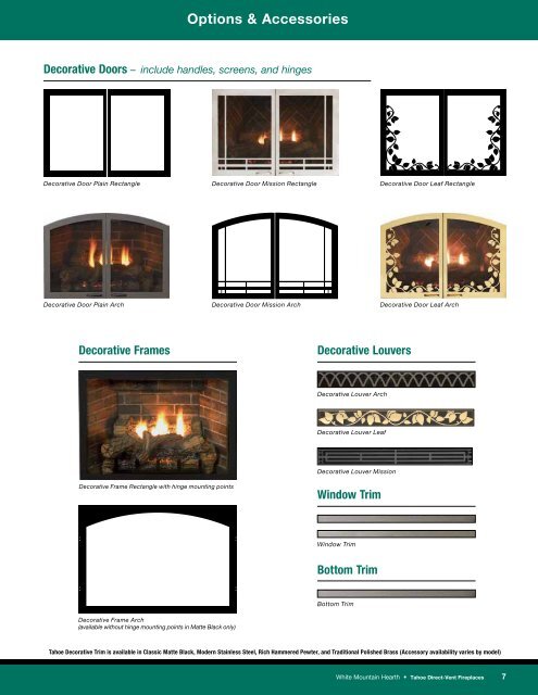 Tahoe Direct-Vent Fireplaces - Spotlight Retail