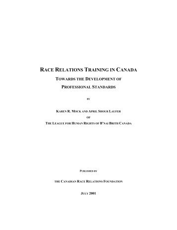 Full pdf version - Canadian Race Relations Foundation