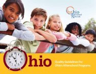 Quality Guidelines For Ohio's Afterschool Programs - Statewide ...