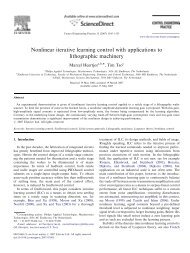 Nonlinear iterative learning control with applications to lithographic ...