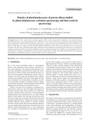 Kinetics of photoluminescence of porous silicon studied by photo ...