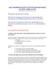 self-represented uncontested divorce in new york state - Rural Law ...