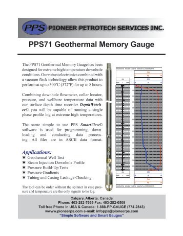 PPS71 Geothermal Memory Gauge - Map Your Show