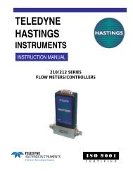 HFC-212 - Teledyne Hastings Instruments
