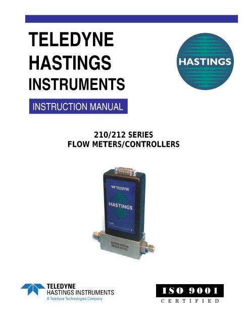 HFC-212 - Teledyne Hastings Instruments