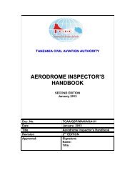 aerodrome inspector's handbook - Tanzania Civil Aviation Authority