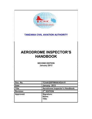 aerodrome inspector's handbook - Tanzania Civil Aviation Authority