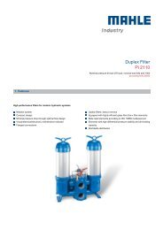 Duplex Filter Pi 2110 - MAHLE Industry - Filtration