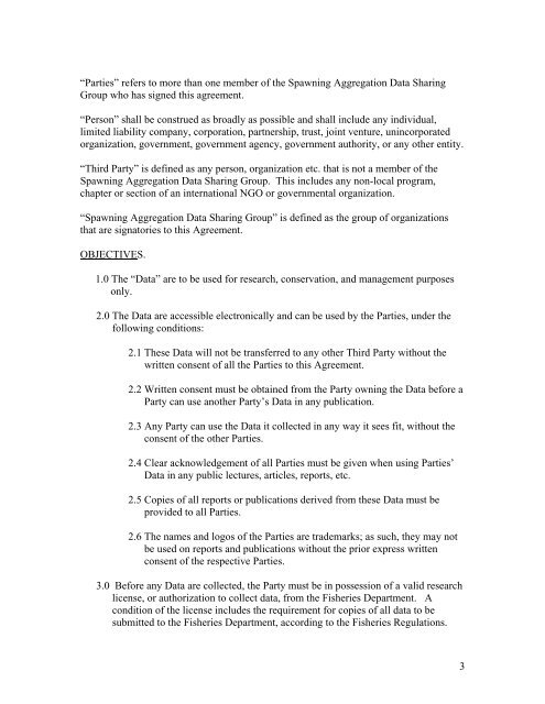 Data Sharing Agreement - Wildlife Conservation Society