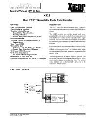 X9221 Dual E2POTâ¢ Nonvolatile Digital Potentiometer Terminal ...