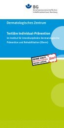 Tertiäre Individual-Prävention - Berufsgenossenschaftliches ...