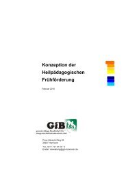 Konzeption der Heilpädagogischen Frühförderung - GiB Hannover