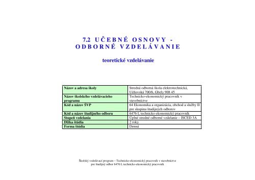 OP - Stredná odborná škola elektrotechnická