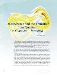 Decoherence and the Transition from Quantum to Classical ...