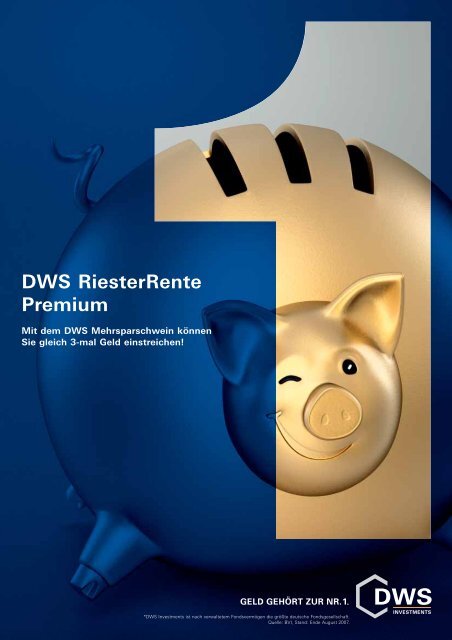 DWS RiesterRente Premium - bundeszuschuss.de - Home