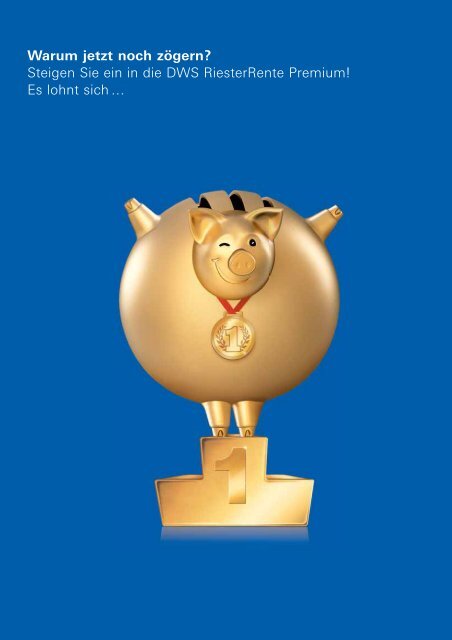DWS RiesterRente Premium - bundeszuschuss.de - Home