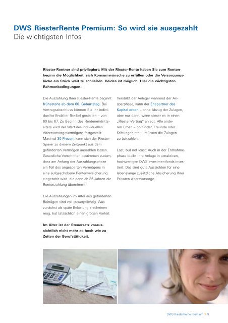 DWS RiesterRente Premium - bundeszuschuss.de - Home
