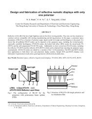 Design and fabrication of reflective nematic displays with only one ...