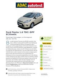 Umfassender Test Ford Fiesta 1.6 TDCi DPF ECOnetic - ADAC