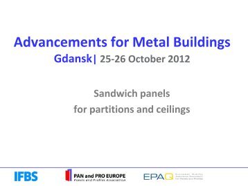 Sandwich panels for partitions and ceilings - EPAQ