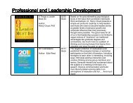 Professional and Leadership Development - West District Home Page