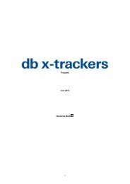 Prospekt db x-trackers - ETFs - Deutsche Bank