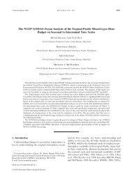The NCEP GODAS ocean analysis of the tropical Pacific mixed layer ...