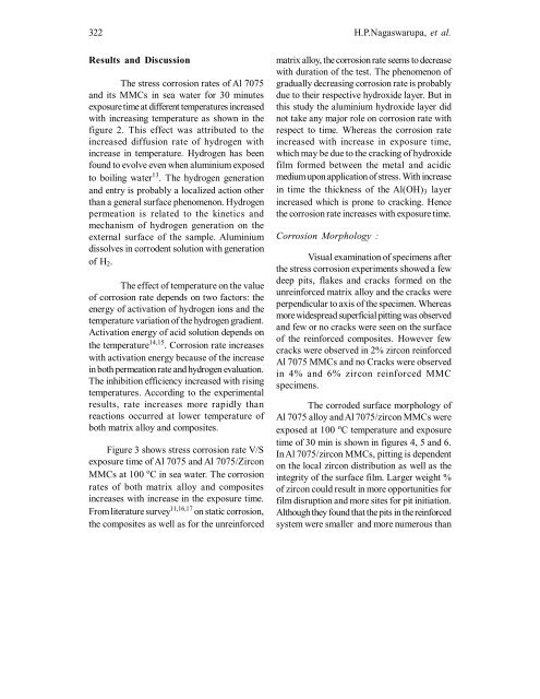 Electrochemical studies of Al 7075/zircon metal ... - Ultrascientist.org