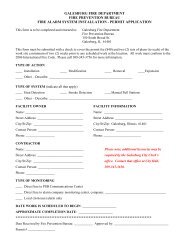 Fire Alarm System Installation Permit Application - City of Galesburg