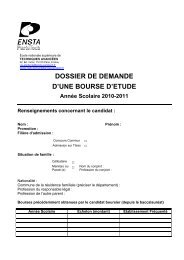 DOSSIER DE DEMANDE D'UNE BOURSE D'ETUDE - wwwdfr - Ensta